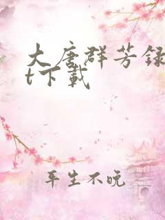 大唐群芳录txt下载