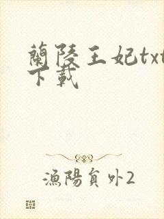 兰陵王妃txt下载