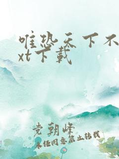 唯恐天下不乱txt下载