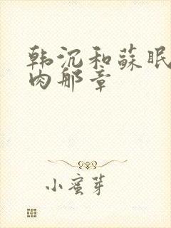 韩沉和苏眠的肉肉那章