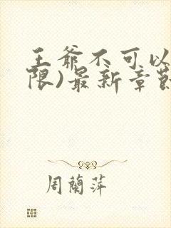 王爷不可以!(限)最新章节