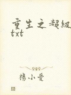 重生之超级公子txt