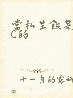 当私生饭是要挨C的