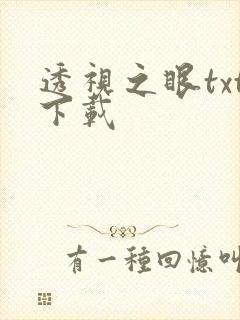 透视之眼txt下载