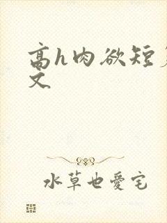 高h肉欲短篇爽文