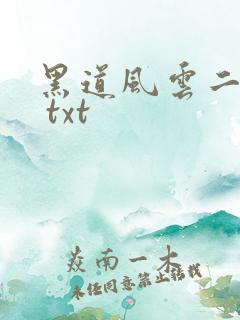 黑道风云二十年 txt