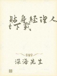 贴身经理人txt下载