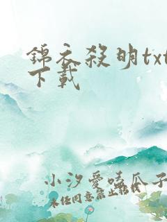 锦衣杀明txt下载