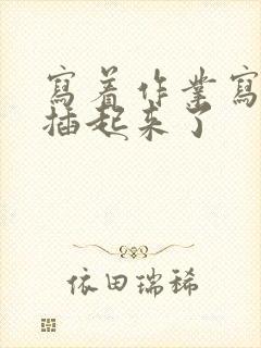 写着作业写着就插起来了