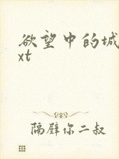 欲望中的城市txt