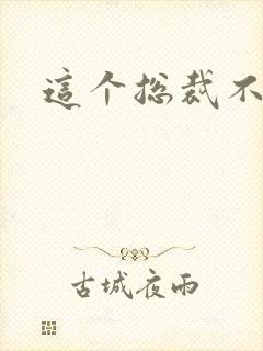 这个总裁不听话