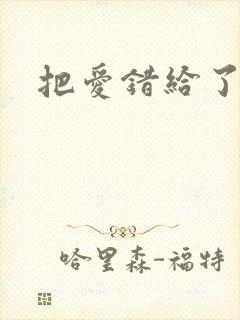 把爱错给了你