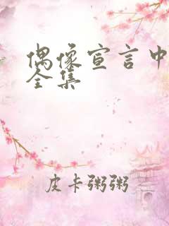 偶像宣言中文版全集