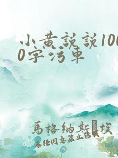 小黄说说1000字污车