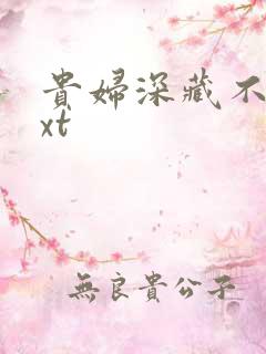 贵妇深藏不露txt