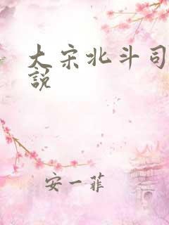 大宋北斗司 小说