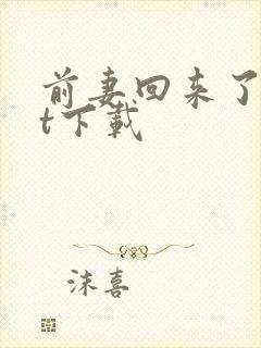 前妻回来了txt下载