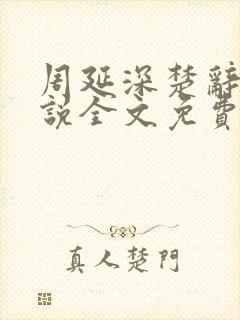 周延深楚辞的小说全文免费阅读