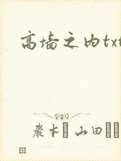 高墙之内txt