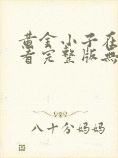 黄金小子在线观看完整版无删减高清