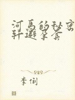 河马的秘密河文轩避孕套