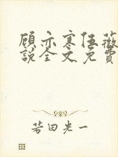 顾亦寒伍薇薇小说全文免费阅读