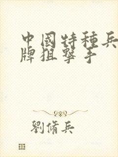 中国特种兵之王牌狙击手