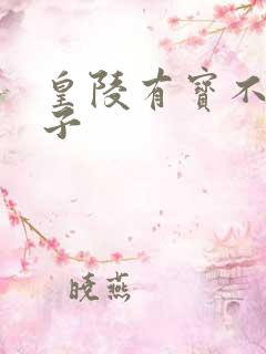 皇陵有宝不予贼子