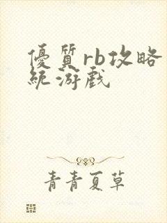 优质rb攻略系统游戏