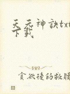 天元神诀txt下载