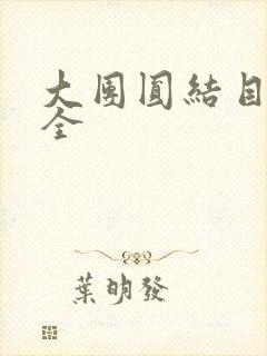 大团圆结目录大全