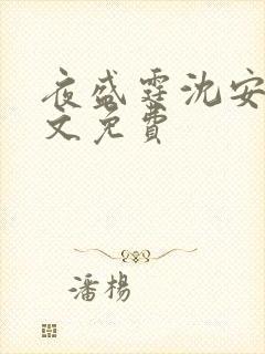 夜盛霆沈安然全文免费
