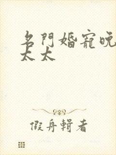 名门婚宠晚安赫太太