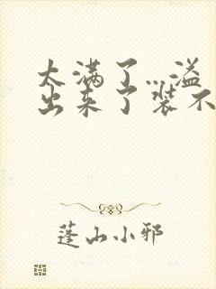 太满了...溢出来了装不下了