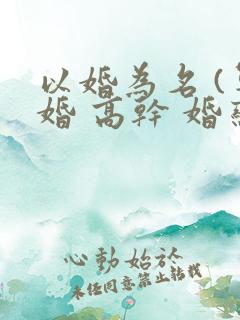以婚为名 (军婚 高干 婚恋)