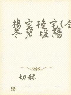 杨家后宅(全)冬儿 暖阳