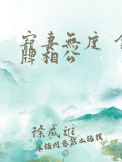 宠妻无度 金牌相公