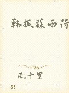 韩枫苏雨荷小说