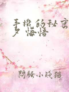 手机的秘密 七夕 悔悟