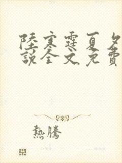 陆寒霆夏夕绾小说全文免费阅读落秋