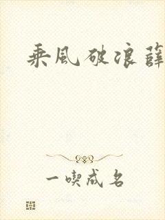 乘风破浪薛家良