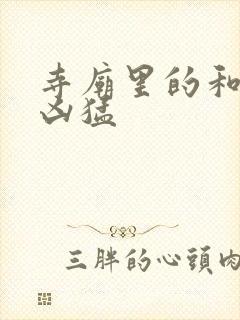 寺庙里的和尚很凶猛