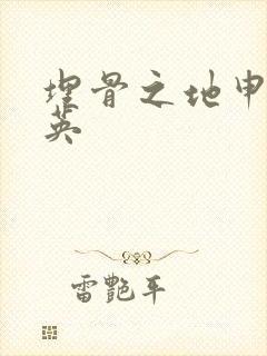 埋骨之地申屠奎英