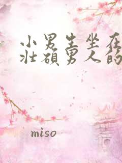 小男生坐在一个壮硕男人的大