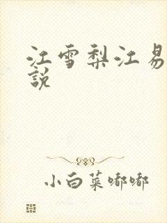 江雪梨江易山小说