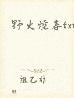 野火烧春txt