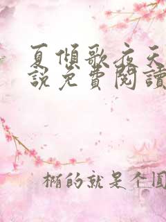 夏倾歌夜天承小说免费阅读