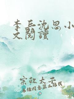 李兵沈思小说全文阅读