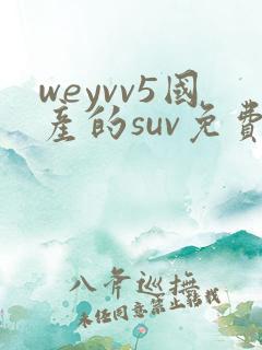 weyvv5国产的suv免费