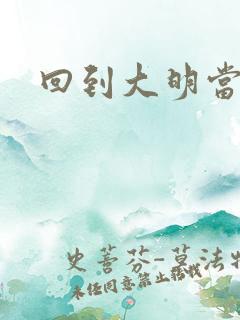 回到大明当才子